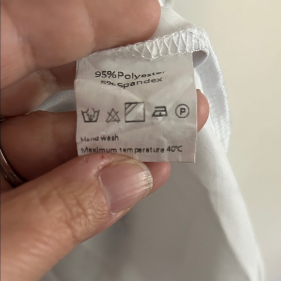 Exlura Floral Long Puff Sleeve Dress in White and Yellow - Picture 2 of 4